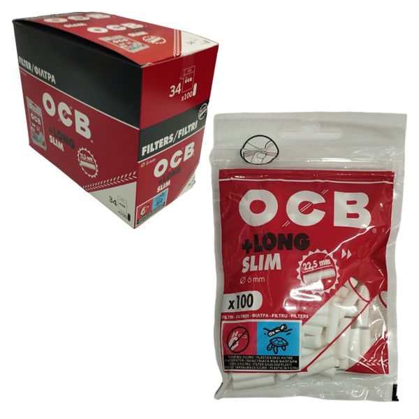 FILTRI OCB BUSTA +LONG 22.5MM 6MM Pz.30