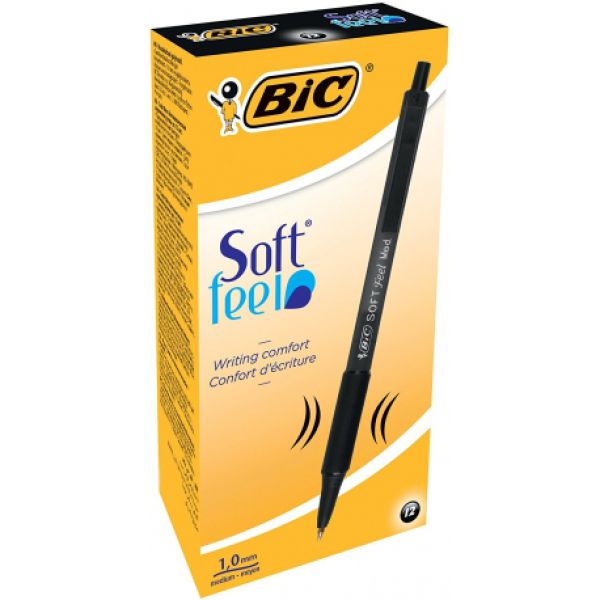 PENNE BIC SOFT FEEL NERO Pz.12