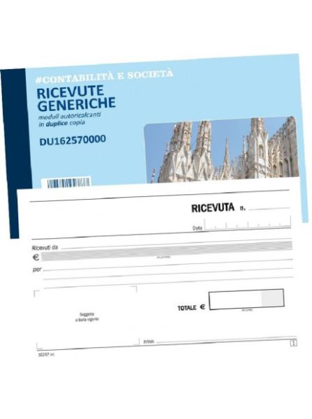 BLOCCHI RICEVUTE GENERICHE 10X17 2C PZ10