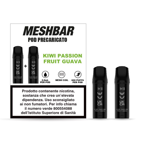 MESHBAR POD KIWI 2% ML2 P10x2 NICOTINA