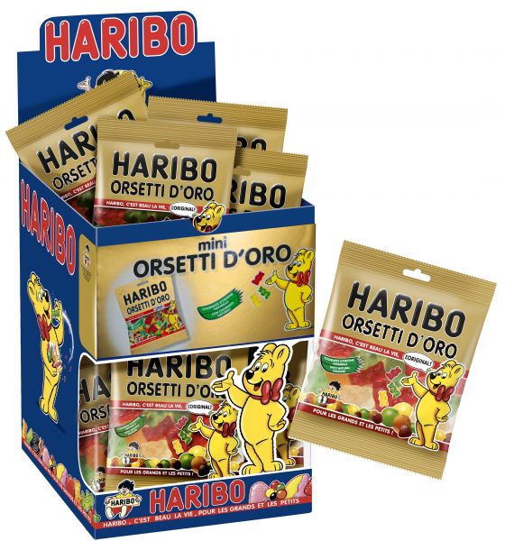 vendita BUSTINE HARIBO GR.40 PZ.30 ORSETTI D'ORO Haribo